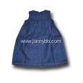 baby girl dark blue denim puffy dress